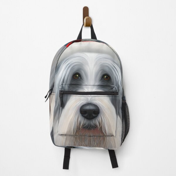 Item preview, Christmas Old English Sheepdog Wearing A Santa Hat designed and sold by ZenEverAI.