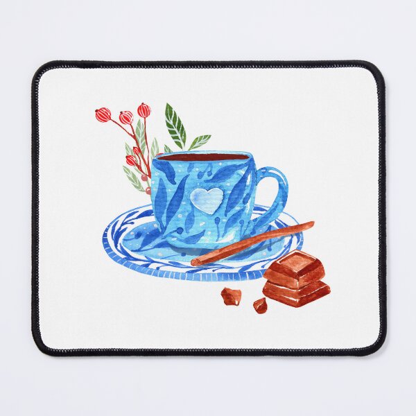 Item preview, A cup of hot chocolate watercolor illustration designed and sold by pinkyfish1010.