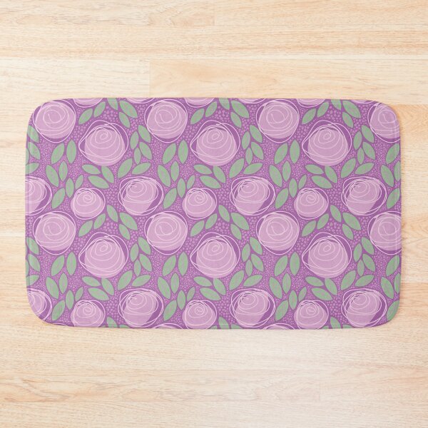 Item preview, Rose Garden Linework 3 - Dark Lilac + Pink designed and sold by Carina Parry Studios.