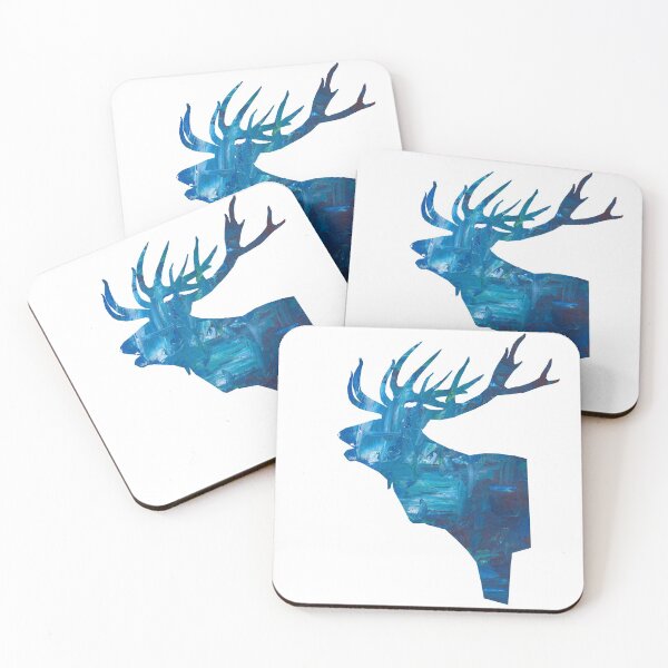 Item preview, Ice blue deer with antlers designed and sold by artshop77.