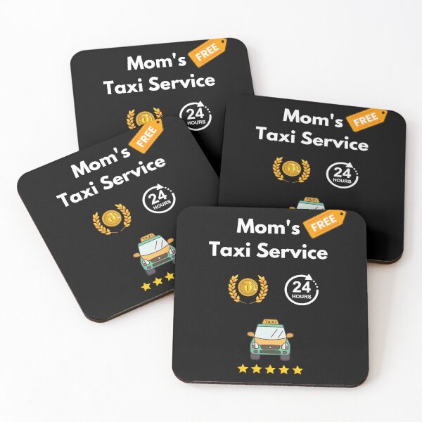 Item preview, Moms taxi service free ride in cute taxi funny school pick up designed and sold by Artstastic.