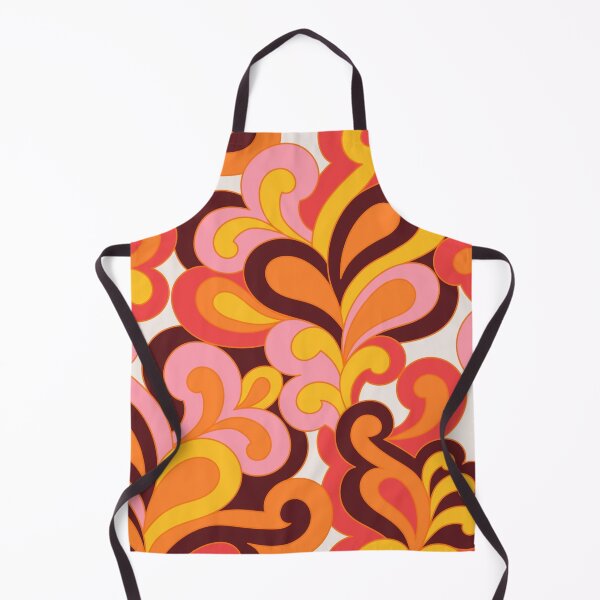 Item preview, Retro swirl pattern 70s floral designed and sold by ReneMagritteArt.