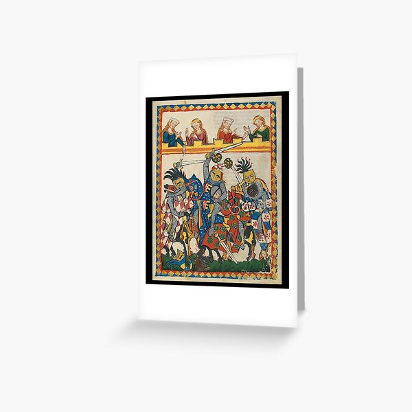 Vista previa del artículo con la obra «Torneo Medieval, Siglo XIV», diseñado y vendido por Cat Lady Designs.