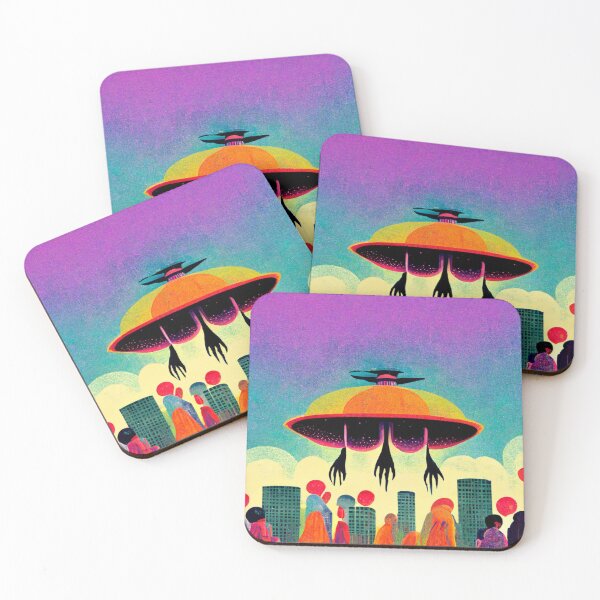 Item preview, Alien Invasion Cosmos UFO Psychedelic Extraterrestrial Unidentified Flying Object  designed and sold by Weirdarto.