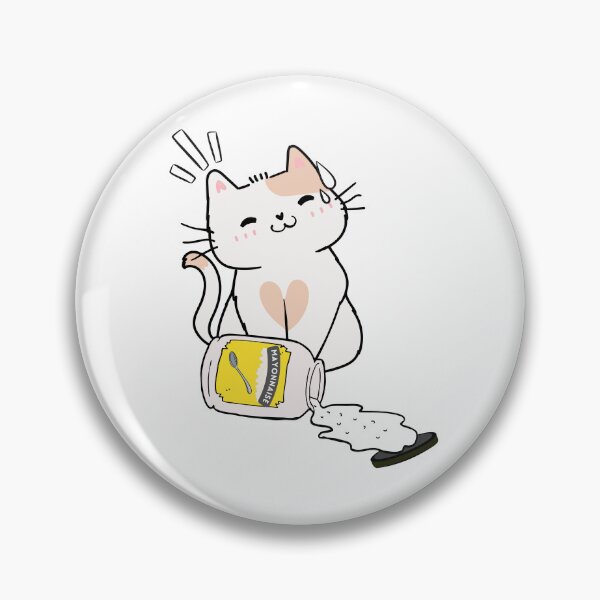 Item preview, Cute White Cat Spilled Mayonnaise designed and sold by Pet Station.
