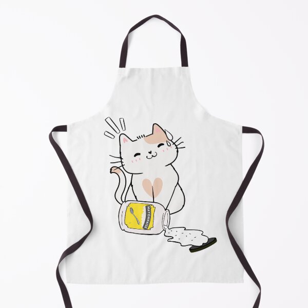Item preview, Cute White Cat Spilled Mayonnaise designed and sold by Pet Station.