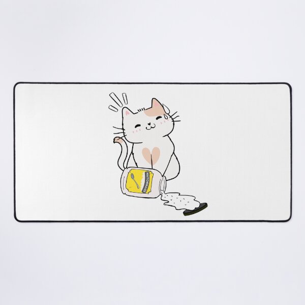 Item preview, Cute White Cat Spilled Mayonnaise designed and sold by Pet Station.