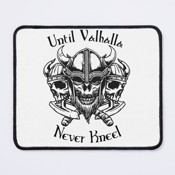 Item preview, Until Valhalla - Never Kneel - 3 Viking Skulls designed and sold by Georgy09.