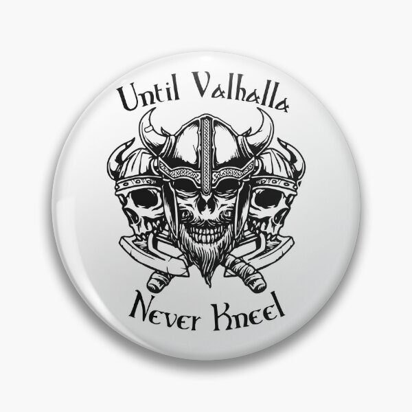 Item preview,  Until Valhalla - Never Kneel - 3 Viking Skulls designed and sold by Georgy09.
