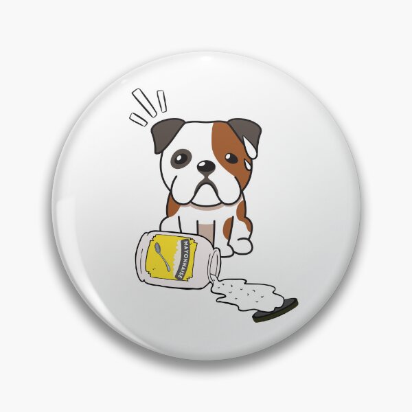 Item preview, Cute Bulldog Spilled Mayonnaise Jar designed and sold by Pet Station.