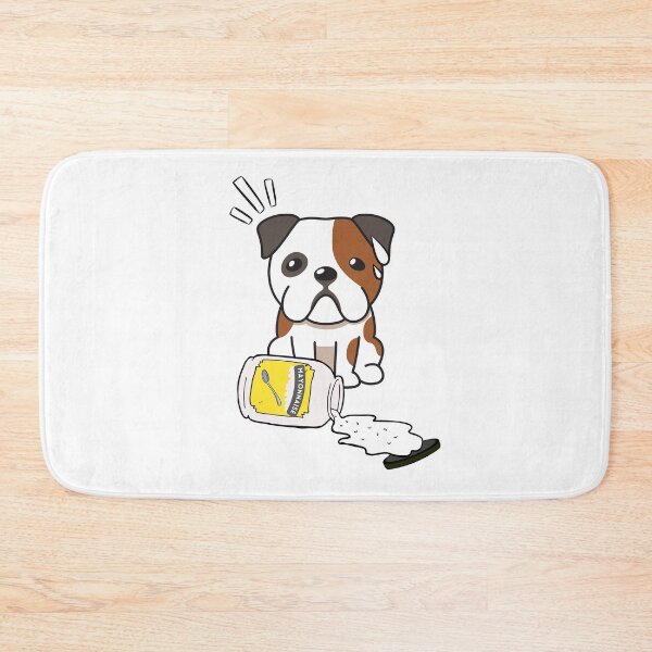 Item preview, Cute Bulldog Spilled Mayonnaise Jar designed and sold by Pet Station.