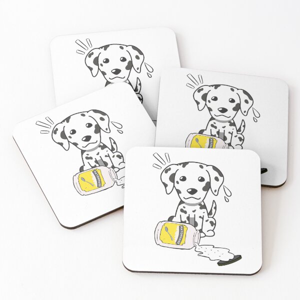 Item preview, Cute Dalmatian Spilled Mayonnaise Jar designed and sold by Pet Station.
