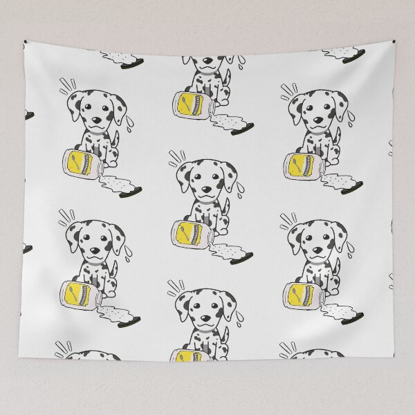 Item preview, Cute Dalmatian Spilled Mayonnaise Jar designed and sold by Pet Station.
