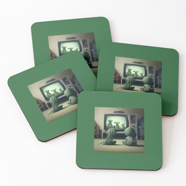 Item preview, Aliens Watching TV! designed and sold by Bleknervin.