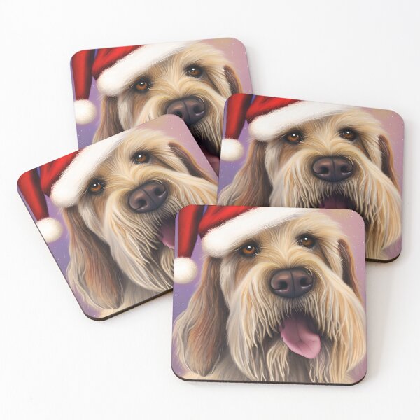Item preview, Christmas Otterhound Wearing A Santa Hat designed and sold by ZenEverAI.