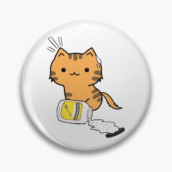 Item preview, Cute Orange Cat Spilled Mayonnaise jar designed and sold by Pet Station.