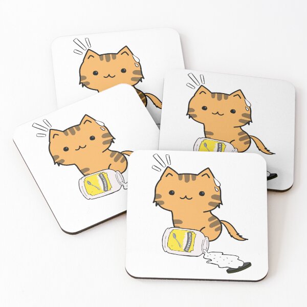 Item preview, Cute Orange Cat Spilled Mayonnaise jar designed and sold by Pet Station.