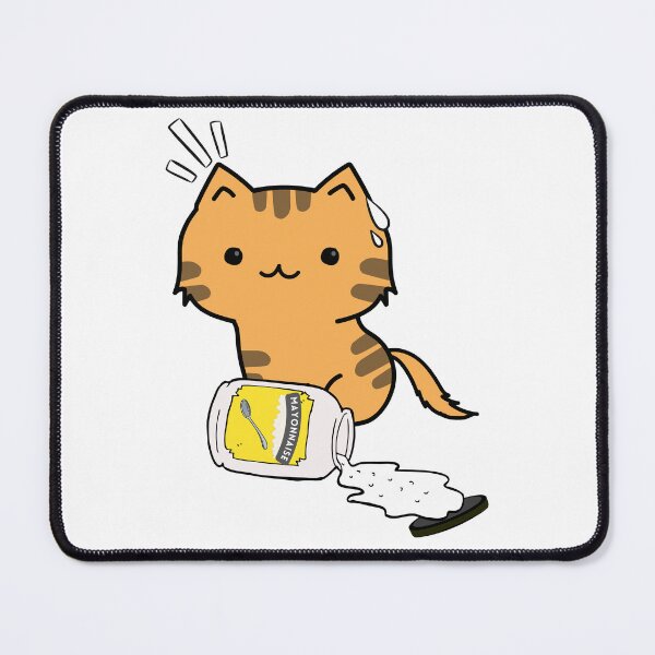 Item preview, Cute Orange Cat Spilled Mayonnaise jar designed and sold by Pet Station.