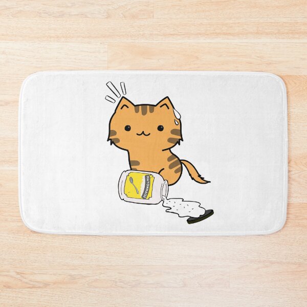 Item preview, Cute Orange Cat Spilled Mayonnaise jar designed and sold by Pet Station.