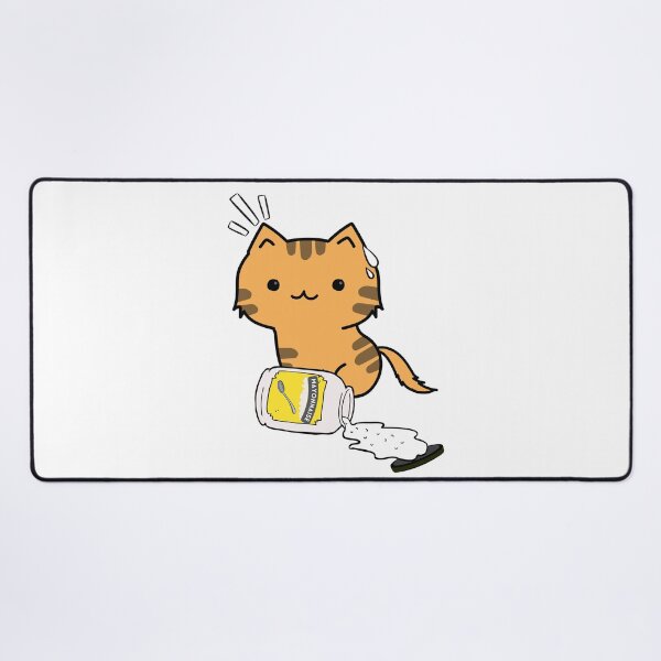 Item preview, Cute Orange Cat Spilled Mayonnaise jar designed and sold by Pet Station.