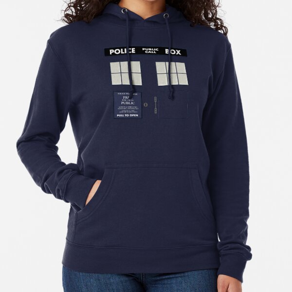 Classic Tardis Door Lightweight Hoodie