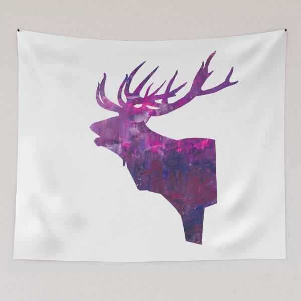 Item preview, Purple deer with antlers designed and sold by artshop77.