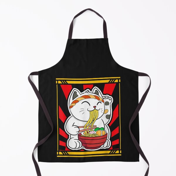 Item preview, Kawaii Japanese Cat Eating Ramen Noodles Japanese Food Anime T-Shirt designed and sold by Knight-Saverin.