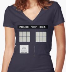 New Who Women's Fitted V-Neck T-Shirt