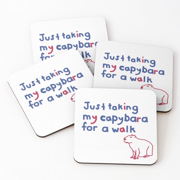 Item preview, Just Taking My Capybara For a Walk Funny Quote designed and sold by ellenhenry.