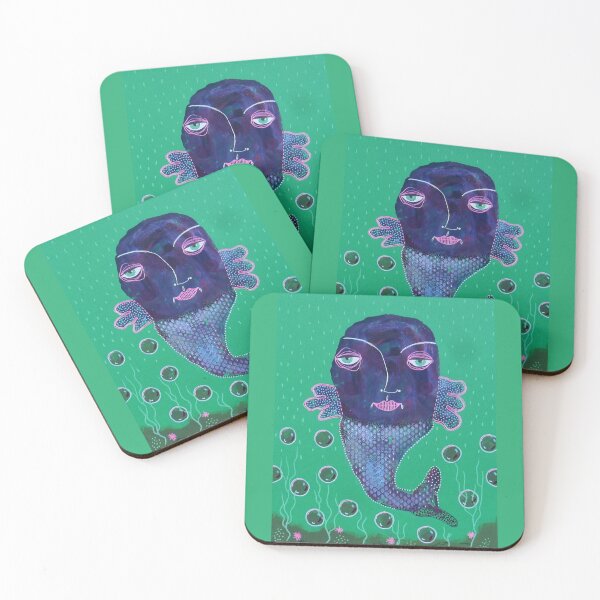 Item preview, Quirky Blue Fish designed and sold by BeaOutsiderArt.