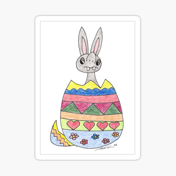 Artikel-Vorschau von Hase im Osterei, Osterhase im Ei, designt und verkauft von RomyLeeCork.
