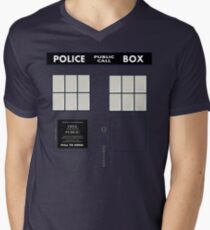 New Tardis Door Men's V-Neck T-Shirt