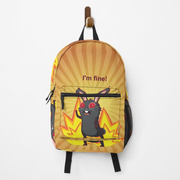 Item preview, Everything is fine meme with black rabbit designed and sold by AnnArtshock.