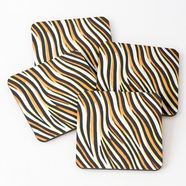 Item preview, Orange Yellow Black and White Stripes designed and sold by AbstraktTheArt.