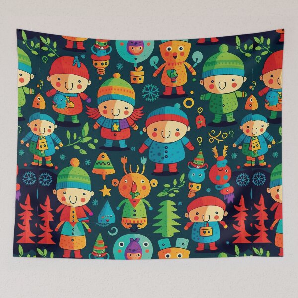 Item preview, Kids wallpaper Christmas pattern #22 designed and sold by FunArt4You.