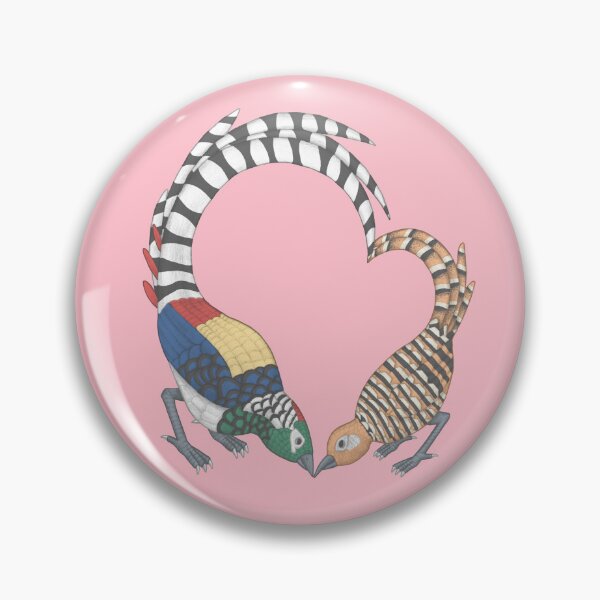 Item preview, Feather Heart - Lady Amherst Pheasant designed and sold by Spunwheel.