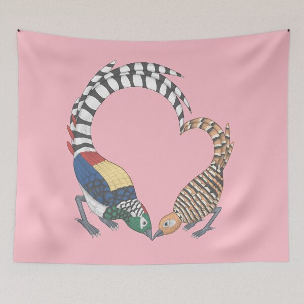 Item preview, Feather Heart - Lady Amherst Pheasant designed and sold by Spunwheel.