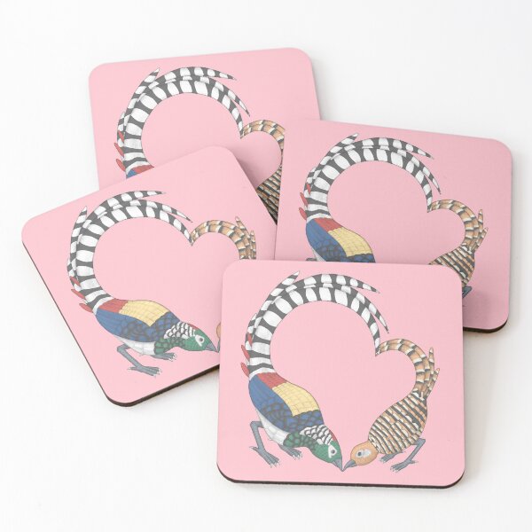 Item preview, Feather Heart - Lady Amherst Pheasant designed and sold by Spunwheel.
