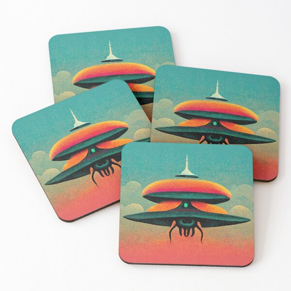 Item preview, Alien Invasion Explore UFO Psychedelic Extraterrestrial Unidentified Flying Object  designed and sold by Weirdarto.