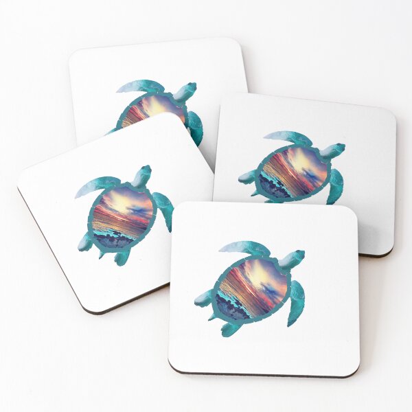 Item preview, Turtle Shape with Ocean Sunset Scene designed and sold by Chantockey.
