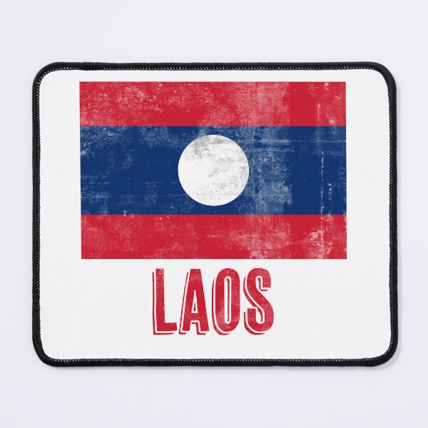 Item preview, Flag of Laos "Grunge" look. designed and sold by KTSubz Faith & Fun Designs.