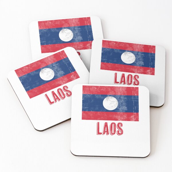 Item preview, Flag of Laos "Grunge" look. designed and sold by KTSubz Faith & Fun Designs.