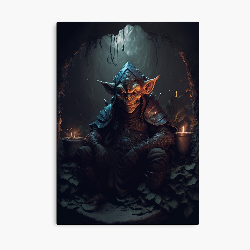 Dungeons and Dragons Goblin in a Cave Character