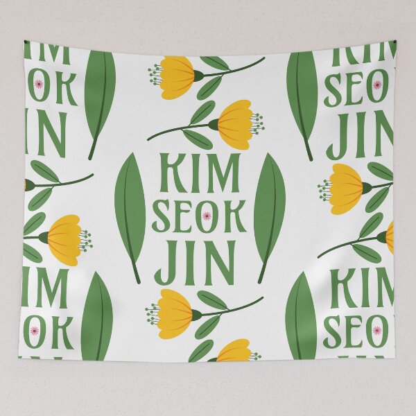 Item preview, Kim Seokjin - Greenery Floral JIN BTS Army - Kim Seok-jin designed and sold by Millusti.