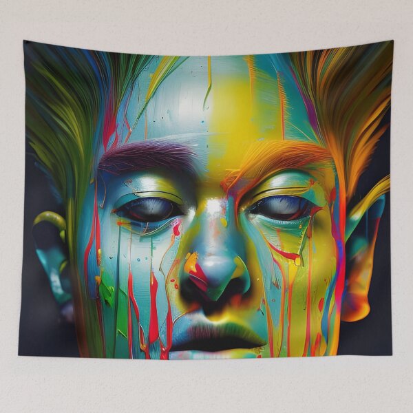 Artikelvorschau, Buntes Porträt entworfen und verkauft von REALDesign-Shop.
