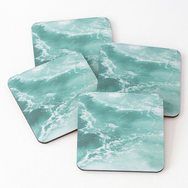 Item preview, waves thrashing white blue print designed and sold by Vkhandekar.