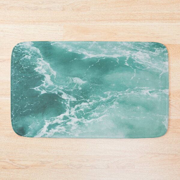 Item preview, waves thrashing white blue print designed and sold by Vkhandekar.