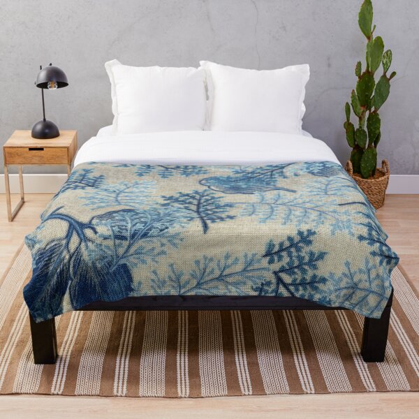 Item preview, blue leaves simple unique pattern art print vintage  designed and sold by Vkhandekar.