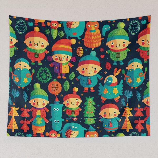 Item preview, Kids wallpaper Christmas pattern #23 designed and sold by FunArt4You.