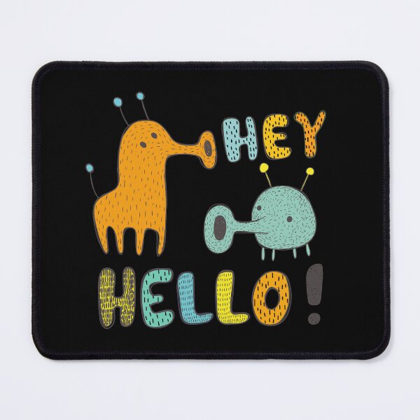 Item preview, Two Monsters with Trumpet Mouths Saying Hey and Hello designed and sold by KOTOdesign.